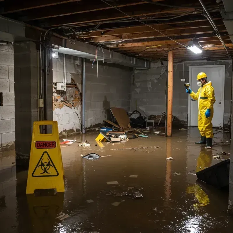 Flooded Basement Electrical Hazard in Grant, NE Property