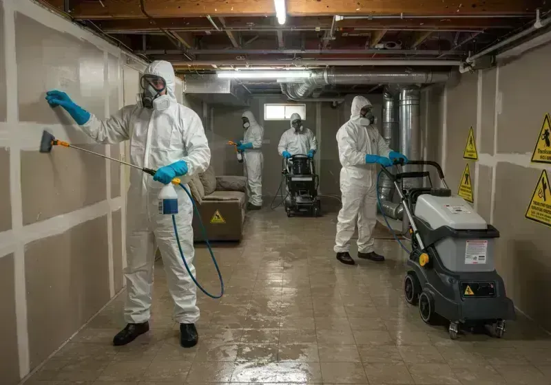 Basement Moisture Removal and Structural Drying process in Grant, NE